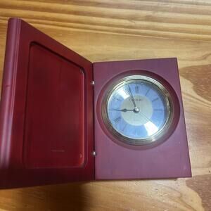 Things Remembered DANBURY Quartz Book Shaped Clock May Success Be Yours Engraved